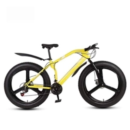 WJSW Bike Mens Adult Fat Tire Mountain Bike, Bionic Front Fork Beach Snow Bikes, Double Disc Brake Bicycle, 26 Inch Wheels