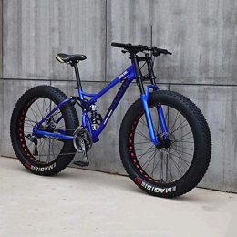 MIMORE Bike MIMORE Bicycle, Mountain Bike, 24 Inch 7 / 21 / 24 / 27 Speed Bike, Men Women Student Variable Speed Bike, Fat Tire Mens Mountain Bike, blue, 24 speed