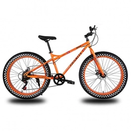 ATRNA Fat Tyre Mountain Bike Mountain Bikes, Adult Boys Girls Fat Tire Mountain Trail Bike, Dual Disc Brake Bicycle, High-carbon Steel Frame, Anti-Slip Bikes