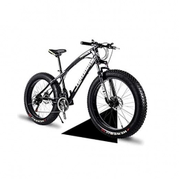 N\A Fat Tyre Mountain Bike NA ZGGYA 24-inch Mountain Bike, High-carbon Steel Frame, Double Full Suspension Double Disc Brakes, 24-speed Bicycle, Snow Bike
