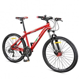 NENGGE Fat Tyre Mountain Bike NENGGE 27-Speed Mountain Bikes, Front Suspension Hardtail Mountain Bike, Adult Women Mens All Terrain Bicycle with Dual Disc Brake, Red, 24Inch