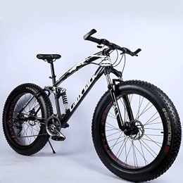 PBTRM Fat Tyre Mountain Bike PBTRM 26 Inch Fat Tire Bike Adult / Youth Full Shimano 7 / 21 / 24 / 27 Speed Mountain Bike / Beach Snow Mountain Bike, Dual Disc Brake, High-Carbon Steel Frame, Urban Commuter City Bicycle, B, 7 speed