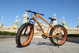 peipei Fat Tyre Mountain Bike peipei 26 Inch Wheel Adult Mountain Fat Bike 24 / 27 / 30 Speed Road Bicycle Men Front And Rear Mechanical Disc Brakes Steel Frame Ride-Orange_26 inch (160-195cm)_24 Speed