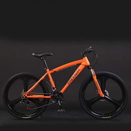 QZ Bike QZ Adult 26 Inch Mountain Bike, Teenage Student Double Disc Brake Bicycles, Beach Snow Bicycle, Magnesium Alloy Integrated Wheels, Man Woman General Purpose (Color : Orange, Size : 24 speed)
