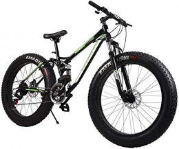 QZ Bike QZ Fat Tire Mountain Bike Adult, Beach Snow Bike, Double Disc Brake Cruiser Bikes, Mountain Bike Mens 26 Inch Wheels (Color : Black)