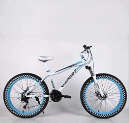 QZ Bike QZ Mens Adult Fat Tire Mountain Bike, Double Disc Brake Beach Snow Bikes, Road Race Cruiser Bicycle, 26 Inch Highway Wheels (Color : E, Size : 24 speed)