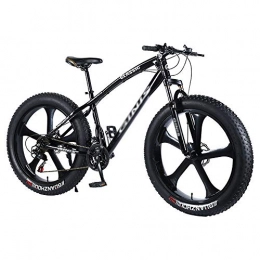 NOLOGO Bike Shock Mountain Bikes, Fat Tire Variable Speed Bicycle, High-carbon Steel Frame Hardtail Mountain Bike With Dual Disc Brake, 5 Spoke, 21 / 24 / 27 / 30-speed, 26 Inches (Color : 27 speed)