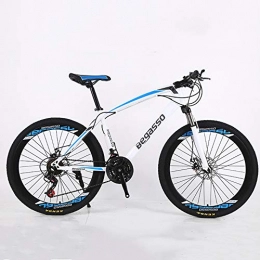 VANYA Fat Tyre Mountain Bike VANYA Adult Mountain Bike 27 Speed Disc Brake Commuter Bicycle Shock Absorption Variable Speed Cycle 24" 26", Blue, 24inches