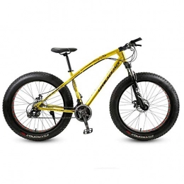 VANYA Fat Tyre Mountain Bike VANYA Mountain Bike 26 Inches 27 Speeds Off-Road Beach Bike Snowmobile 4.0 Big Tire Wide Tire Adult Bicycle, Yellow