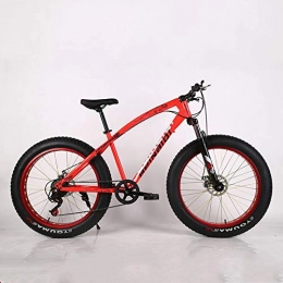 VANYA Fat Tyre Mountain Bike VANYA Variable Speed Mountain Bike 26 Inch 27 Speed Shock Absorption Snowmobile 4.0 Widened Big Tire Off-Road Bicycle, Red