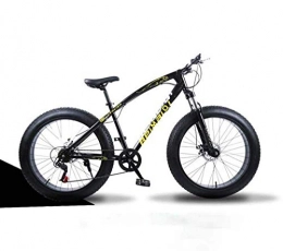 JYTFZD Bike WENHAO Mountain Bikes, 26 Inch Fat Tire Hardtail Mountain Bike, Dual Suspension Frame and Suspension Fork All Terrain Mountain Bicycle, Men's and Women Adult, 24 speed, Black spoke ( Color : 21 Speed )