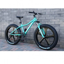 XNEQ Bike XNEQ 26 Inch Variable Speed Mountain Bike, 4.0 Wide Tire Beach Snowmobile, 7 / 21 / 24 / 27 / 30 Speed, Removable, Blue, 21