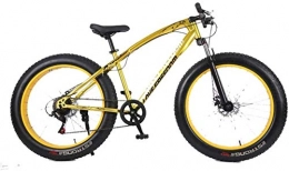 YANQ Fat Bike Cross Country Mountain Bike 26 inch 24 Speed Mountain Beach Snow Tires 4.0 Large Adults Riding Outdoors, Yellow