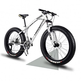 YCHBOS Bike YCHBOS Mountain Bike Adult 20 Inch Fat Tire Lightweight High-Carbon Steel Frame Dual Disc Brakes Beach Cruiser Fat Wheel Bikes Snow Bike Shock Absorber, 21 / 27 SpeedG-27 Speed