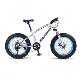 Yiwu Bike Yiwu Bicycle Mountain Bike 7 / 21 Speed 2.0"X 4.0"bicycle Road Bike Fat Bike Disc Brake Women And Children Snow Bicycle (Color : White, Size : 7speed)