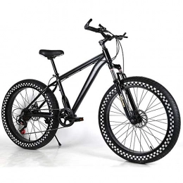 YOUSR Fat Tyre Mountain Bike YOUSR Mens Mountain Bike Full Suspension Mens Bike Front Suspension For Men And Women Black 26 inch 30 speed