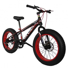 ZXCVB Bike ZXCVB 20 / 26 Inch Mountain Bike / 4.0 Super Wide And Large Tire Shock Absorption Snow Cross Country Beach MTB, Red-26inch / 7speed