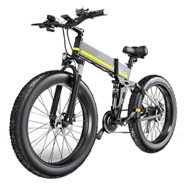 Electric oven Folding Electric Mountain Bike 1000w Folding Electric Bikes for Adults Electric Bikes 26 Inch Fat Tire E-Bike 48V 12.8Ah Lithium Battery 21 Speed Ebike 30 Mph