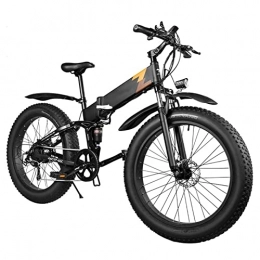 Electric oven Bike 400W Foldaway Ebike 26" Fat Tire Folding Electric Bicycle 48V 10AH Lithium Battery 7 Speed 21.7 MPH Beach Snow Mountain E-Bike for Female Male