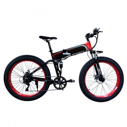 Amantiy Bike Amantiy Electric Mountain Bike, 1000w Electric Hybrid Bike 26 inch Fat Bike 48V 12.8ah Snowmobile Folding Ebike Electric Powerful Bicycle (Color : Black)