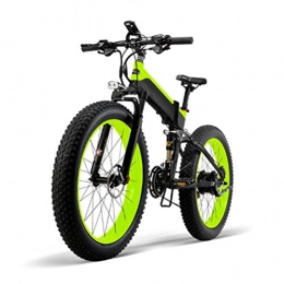 AZUNX Folding Electric Mountain Bike AZUNX Electric Bike, 1000W Electric Bicycle Waterproof Aluminum Folding E-bike with Removable Lithium Battery LCD Screen 26