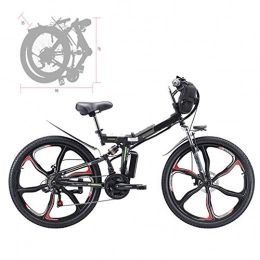 YZT QUEEN Folding Electric Mountain Bike Bicicletas Elctricas, Bicicleta Elctrica De Montaa Plegable De 26" Y 21 Velocidades Para Adultos, Bicicleta De Montaa De Batera De Litio Extrable 350W 48V 12AH Para Viajes Al Aire Libre