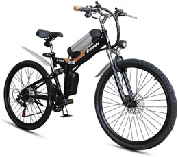 LEFJDNGB Folding Electric Mountain Bike Bycicles Folding Electric Bicycle 26-inch Portable Electric Mountain Bike High Carbon Steel Frame Double Disc Brake with Front LED Light 36V / 8AH