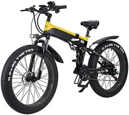 CASTOR Folding Electric Mountain Bike CASTOR Electric Bike Folding Electric Bike for Adults, Lightweight Alloy Frame 26Inch Tires Mountain Electric Bike with With LCD Screen, 500W Watt Motor, 21 / 7 Speeds Shift Electric Bike