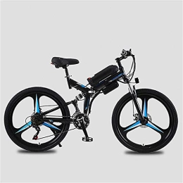 CASTOR Folding Electric Mountain Bike CASTOR Electric Bike Mountain Bike 21 Speed E Bike 26 Inches Electric Folding Double Disc Brake Full Suspension Mountain Bikes 10AH 70 Kilometers Endurance Level 5damping Hybrid Bike