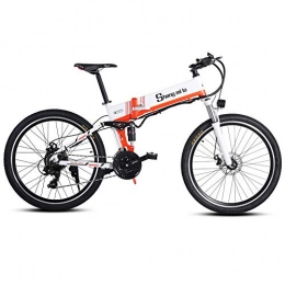 Shengmilo Folding Electric Mountain Bike Electric Bicycle 26 inch 4.0 fat Tire Electric Mountain 27 Speed Folding Electric Bicycle, Suitable for Adult Women / Men. Ultra-light Aluminum Body with Rear Frame