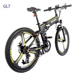 PQDAYSUN Folding Electric Mountain Bike Electric bike 26 inch Aluminum Folding electric Bicycle 400W Powerful bike 48V 12.5A Battery Mountain ebike Snow / beach / city e bike (black)