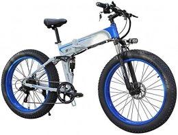 Erik Xian Bike Electric Bike Electric Mountain Bike Folding Electric Bike for Adults, 26" E-Bike Fat Tire Double Disc Brakes LED Light, Professional 7 Speed Transmission Gears Mountain Bicycle / Commute Ebike with 350