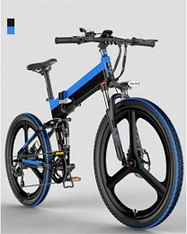 Erik Xian Bike Electric Bike Electric Mountain Bike Folding Mountain Electric Bike, 400W Motor 26 Inches Adults City Travel Ebike 7 Speed Dual Disc Brakes with Rear Seat 48V Removable Battery for the jungle trails,
