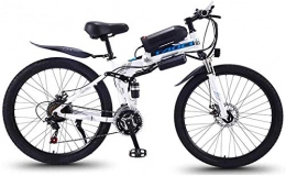 Erik Xian Bike Electric Bike Electric Mountain Bike Steel Frame Folding Electric Bicycle Adult Mountain Bike 36v 13a 22mph 350w Automatic Headlight Professional 21 Speed Gears Foldable Bicycle Suitable for Travel an