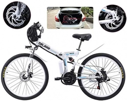 Fangfang Folding Electric Mountain Bike Electric Bikes, E-Bike Folding Electric Mountain Bike, 500W Snow Bikes, 21 Speed 3 Mode LCD Display for Adult Full Suspension 26" Wheels Electric Bicycle for City Commuting Outdoor Cycling , E-Bike