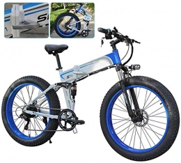 Fangfang Folding Electric Mountain Bike Electric Bikes, Folding Electric Bike for Adults 7 Speed Shift Mountain Bike 26-Inch Spoke Wheels Mountain Electric Bicycle MTB Dual Suspension Bicycle 350W Watt Motor for City Outdoor Travel Work Out