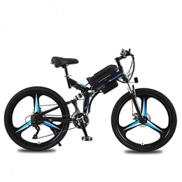 Amantiy Bike Electric Mountain Bike, Mountain Bike 21 Speed E Bike 26 Inches Electric Foldable Double Disc Brake Full Suspension Mountain Bikes 10AH 70 Kilometers Endurance Level 5damping Hybrid Bike Electric Powe