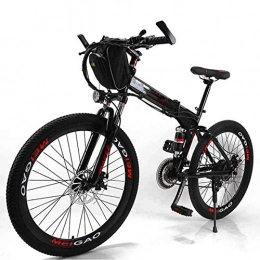 Fangfang Folding Electric Mountain Bike Electric Powerful Bicycle Folding Electric Bikes for Adults 26 In with 36V Removable Large Capacity 8Ah Lithium-Ion Battery Mountain E-Bike 21 Speed Lightweight Bicycle for Unisex Electric Mountain Bi