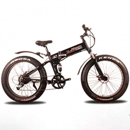 Jieer Folding Electric Mountain Bike Extrbici Mountain Bike, 350W 36V 21 Speed ​​Spoke Wheel Foldable Aluminum Alloy Frame Dual Hydraulic Disc Brake Electric Bicycle