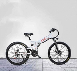 Fangfang Bike Fangfang Electric Bikes, 26 Inch Adult Foldable Electric Mountain Bike, 48V Lithium Battery, Aluminum Alloy Multi-Link Suspension, With GPS Anti-Theft Positioning System, E-Bike (Color : A)