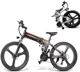 Fangfang Bike Fangfang Electric Bikes, 350W Folding Electric Mountain Bike, 26" Electric Bike Trekking, Electric Bicycle for Adults with Removable 48V 10AH Lithium-Ion Battery 21 Speed Gears, E-Bike