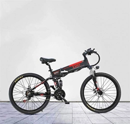 Fangfang Bike Fangfang Electric Bikes, Adult 26 Inch Foldable Electric Mountain Bike, 48V Lithium Battery, Aluminum Alloy Frame, 21 Speed With GPS Anti-Theft Positioning System, E-Bike (Color : B)