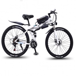 FZYE Bike FZYE 26 inch Folding Electric Bikes, 36V13Ah 350W Mountain snow Bikes Bicycle Sports Outdoor, White