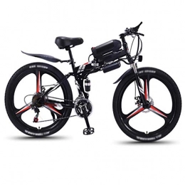 FZYE Bike FZYE 26 inch Folding Electric Bikes, shock-absorbing fork 350W Mountain snow Bikes Sports Outdoor Adult Bicycle, Black