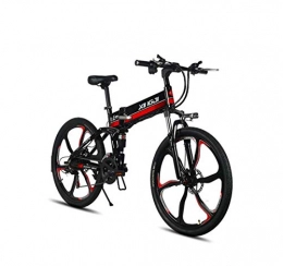 GASLIKE Folding Electric Mountain Bike GASLIKE 26 Inch Adult Electric Mountain Bike, Magnesium Aluminum Alloy Foldable Electric Bicycle, 48V Lithium Battery / LCD Display / 21 Speed, B, 60KM