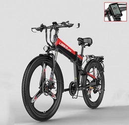 GASLIKE Bike GASLIKE Adult 26 Inch Electric Mountain Bike, 48V Lithium Battery Electric Bicycle, With anti-theft alarm / fixed-speed cruise / 5-gear assist, A, 12.8AH