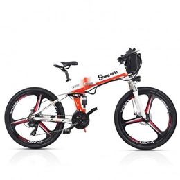 GASLIKE Folding Electric Mountain Bike GASLIKE Electric Mountain Bike Foldable, 48V Eletric Bike for Adults Folding Bikes Fat Tire Bikes Removable Lithium-Ion Battery E-Bikes Shifter Eletric Bicycle, A, 48V 180Km