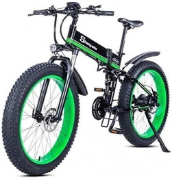 GBX Folding Electric Mountain Bike GBX Adult E-Bike, 1000W Bicycle, Folding Mountain Bike, Fat Tire 48V 12.8Ah