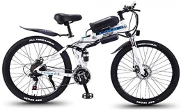 HCMNME Folding Electric Mountain Bike HCMNME durable bicycle Adult Folding Electric Mountain Bike, 350W Snow Bikes, Removable 36V 10AH Lithium-Ion Battery for, Premium Full Suspension 26 Inch Electric Bicycle Alloy frame with Disc B