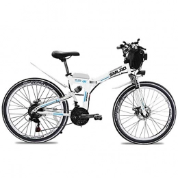 HJCC Bike HJCC Mountain Electric Bicycle, 26-Inch 36V Lithium Battery, Folding Bike Dual Shock Disc Brakes for Long Life, White